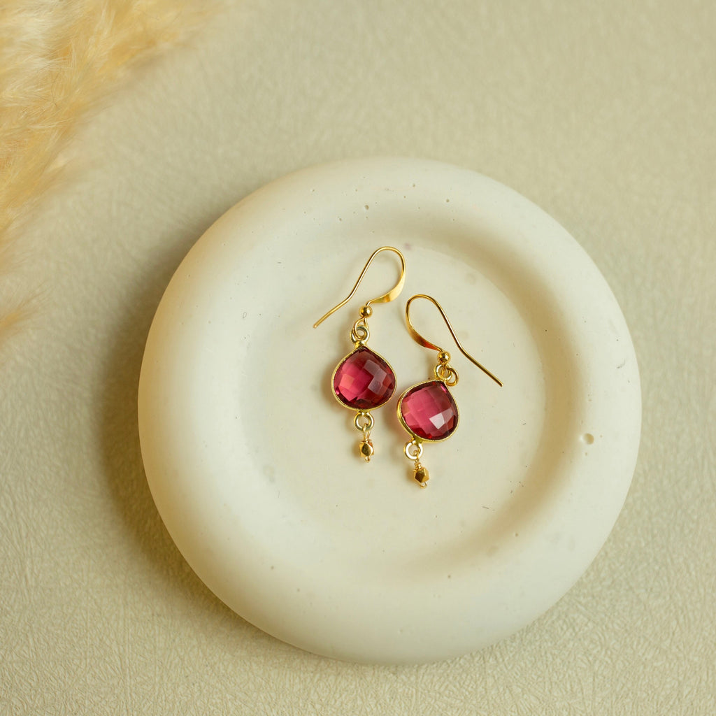 Pink Tourmaline Ballet Drop Earrings