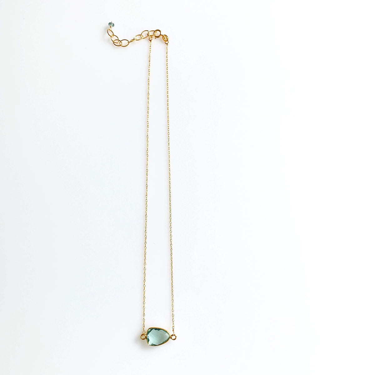London Blue, Citrine and Garnet Minimalist Necklaces